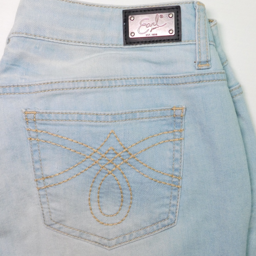 EARL JEANS Capri Crop 8 / 29x23 Light Blue Wash - Picture 3 of 7